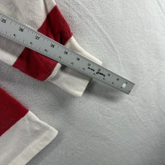 Vintage Lands End Rugby Shirt Men's XL Tall XLT Red White Blue USA Made Flag 90s - Picture 8 of 16